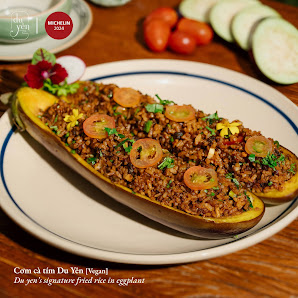 Stuffed Eggplant with Fried Rice