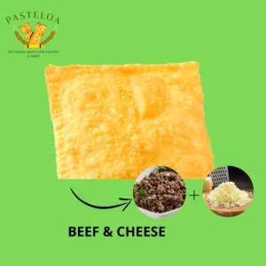 Meat & Cheese Pastel / Brazilian Beef and Cheese Folded Pastry - 80gr at Pasteloa in Saigon