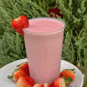 Strawberry Oat Milk Smoothie