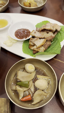 Stew with various vegetables and meat