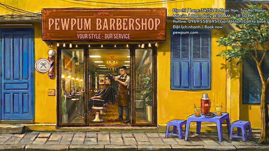 PEWPUM BARBERSHOP - Classic Barbershop Hanoi photo 2 in Ha Noi