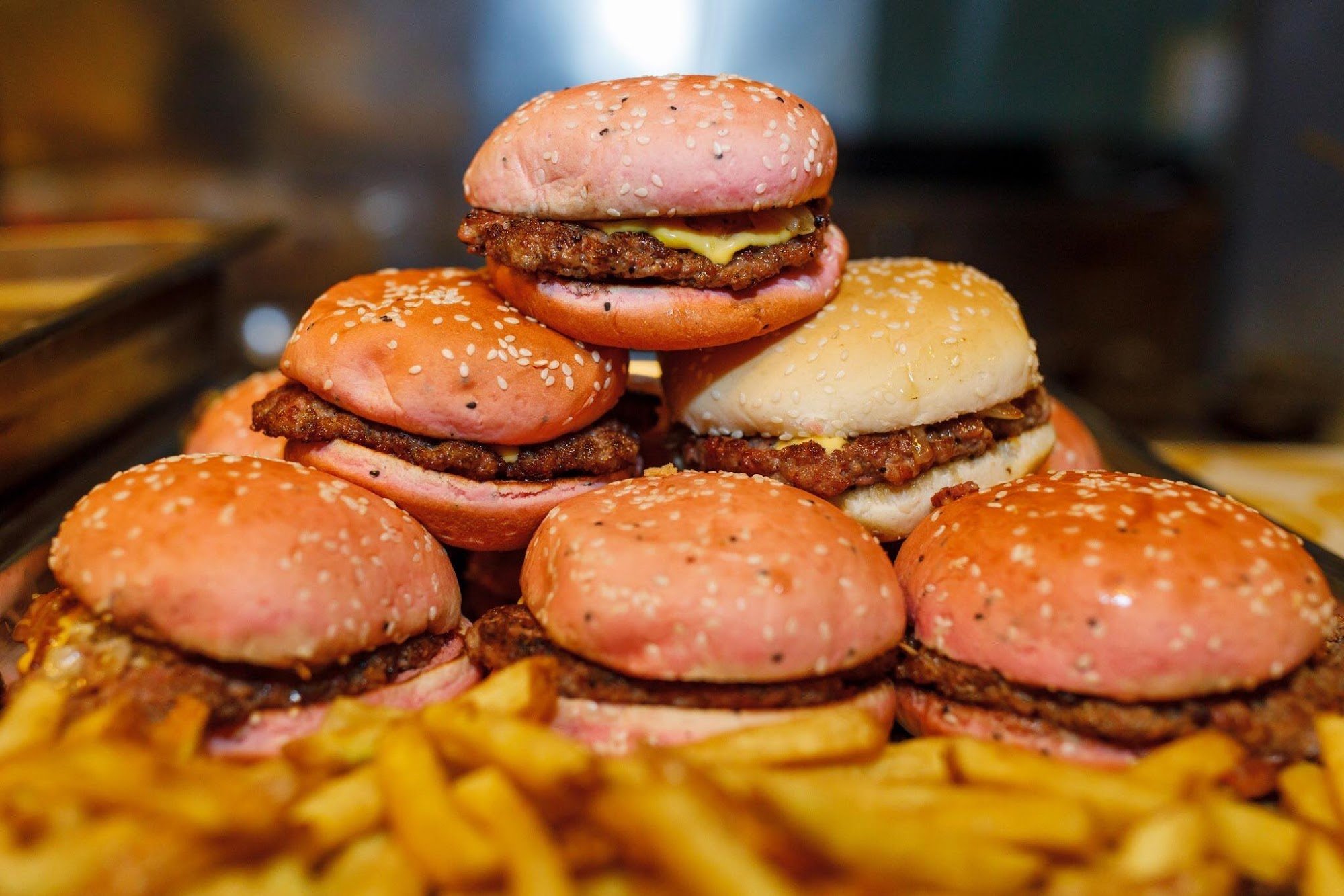 Colorful Cheese Burgers