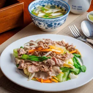 Rau Xào Thịt - Low Carbs Stir-Fried With Meat at Phở Chào