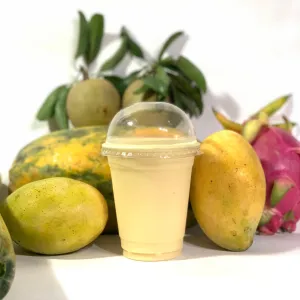 Two kinds of smoothies (mixed together) at PHƯƠNG THUÝ Cafe, Thao Dien