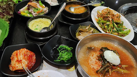 Korean meal spread