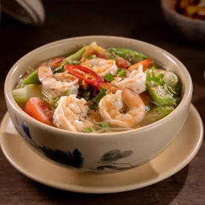 Sour Soup With Shrimps at Quán Bụi Bistro