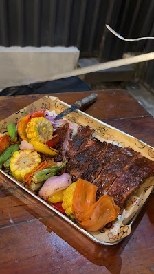Grilled Ribs with Roasted Vegetables