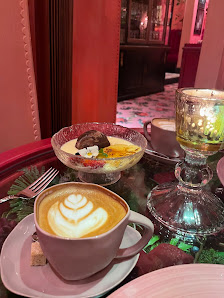 The image shows a table setting in an upscale restaurant or bar environment within Thao Dien, Saigon.