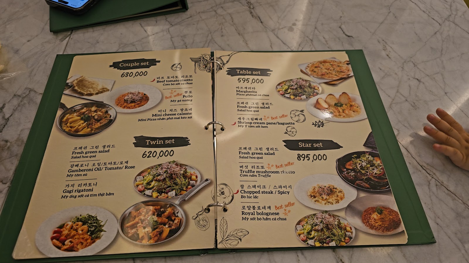 Table Star Restaurant Lotte Mall Nhà hàng Ý Fusion tại Tây Hồ photo 7 in Ha Noi
