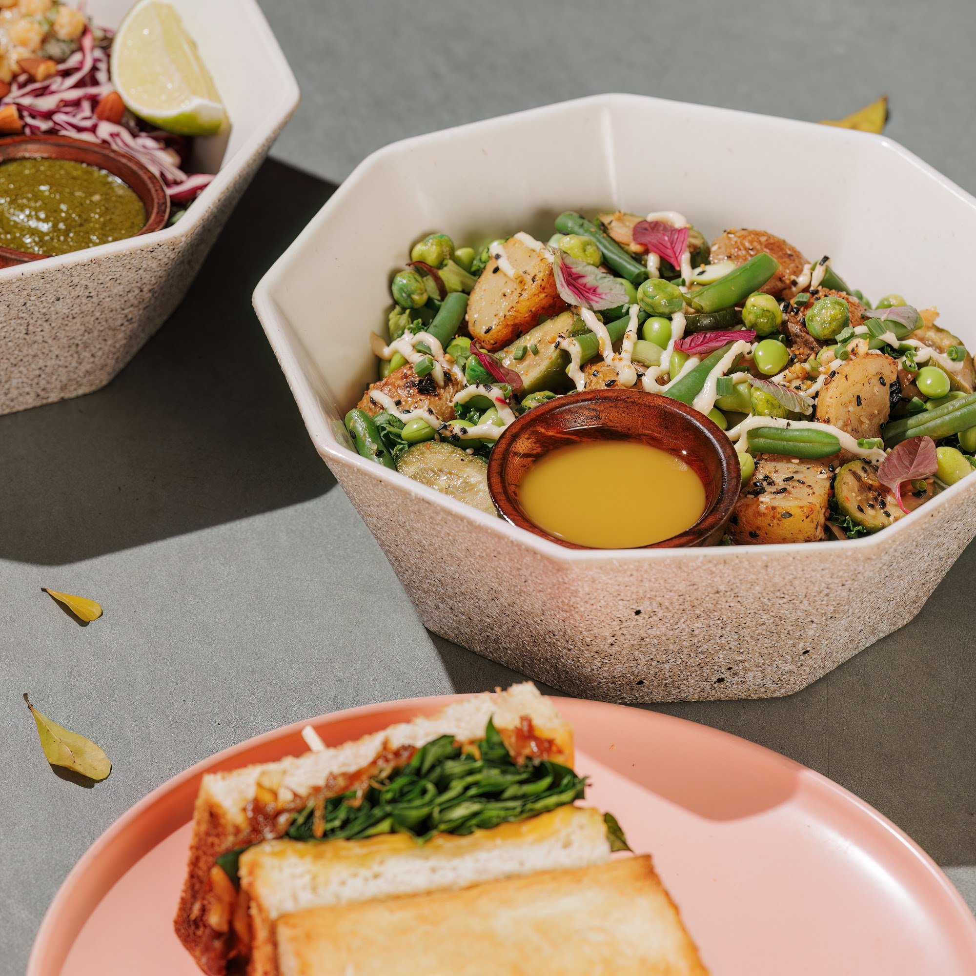 Green Vegetable and Scallop Bowl