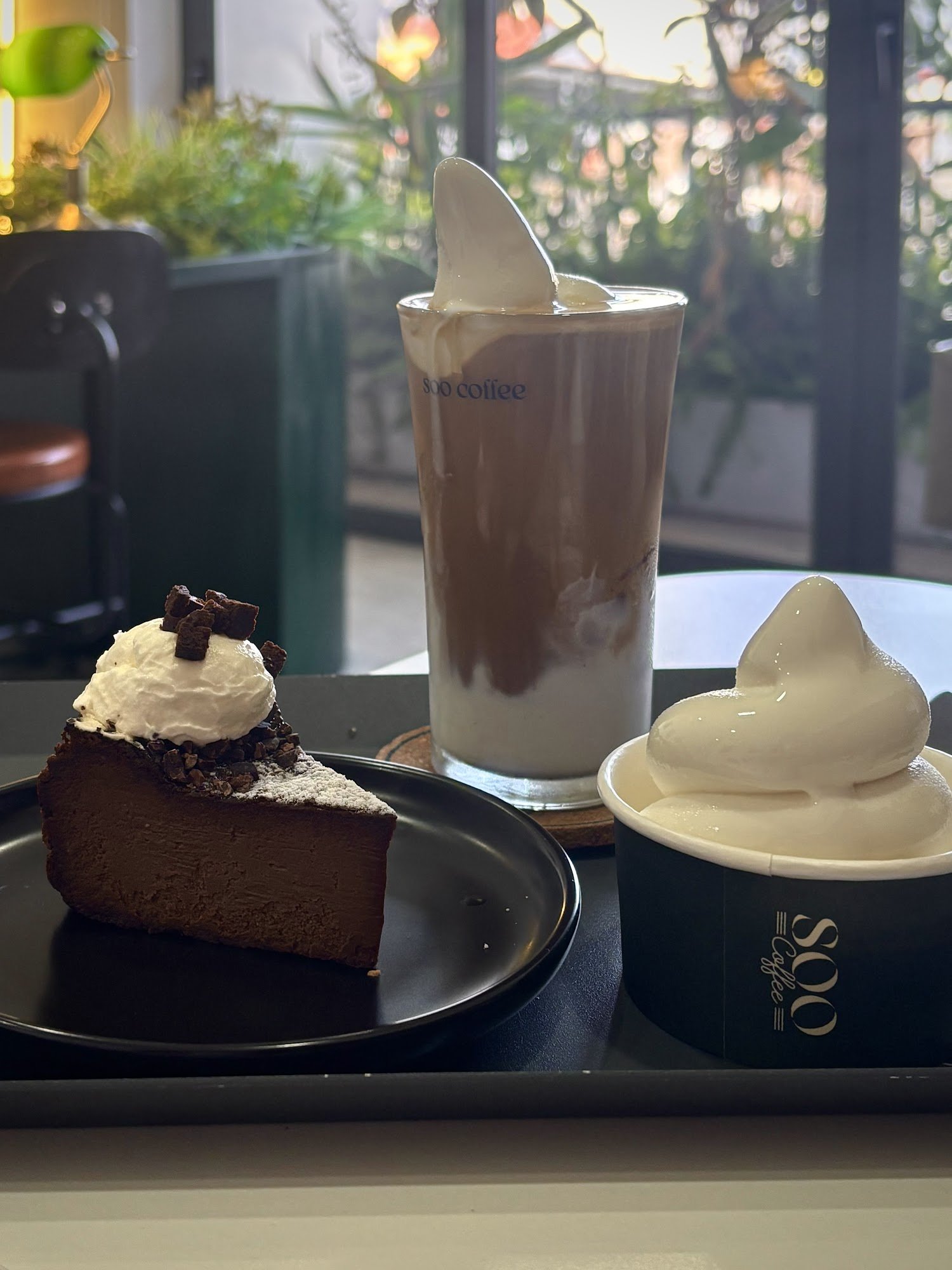 Chocolate Cheesecake with Whipped Cream