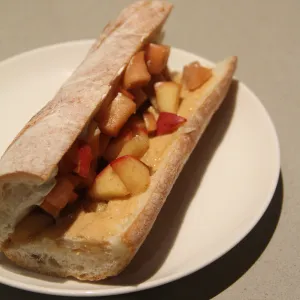 Apple cashew Baguette Sandwich