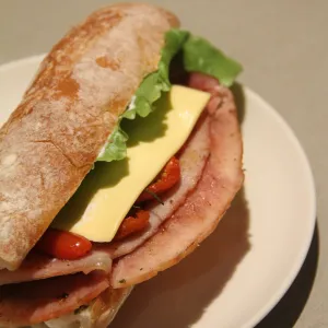 Ham & Cheese Baguette Sandwich