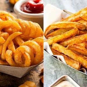 Combo Cajun Fries (Curly Fries Or Straight) Khoai Tây Cajun Chiên Giòn + Coca