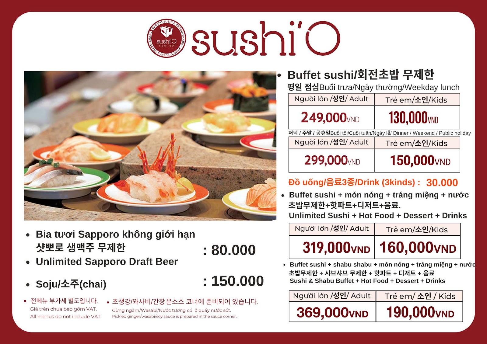 Sushi O Buffet - Hotpot Sushi and Korean Chicken photo 3 in Thao Dien