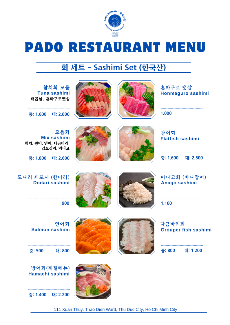 파도수산 Thảo Điền - Pado Korean Seafood Restaurant - Korean in Thao Dien