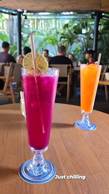 Pink and Orange Fruit Drinks