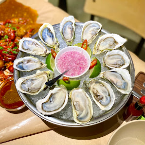 Oysters with Pink Sauce