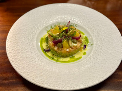 Artisanal Tart with Radish and Herb Garnish