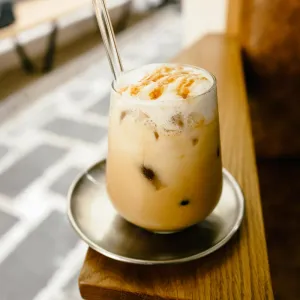 Vanilla salted caramel latte