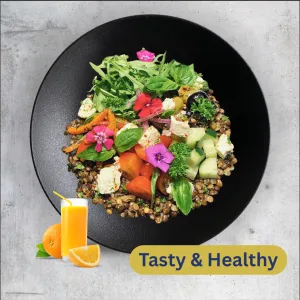 Lentil Bowl Salad With Orange Juice