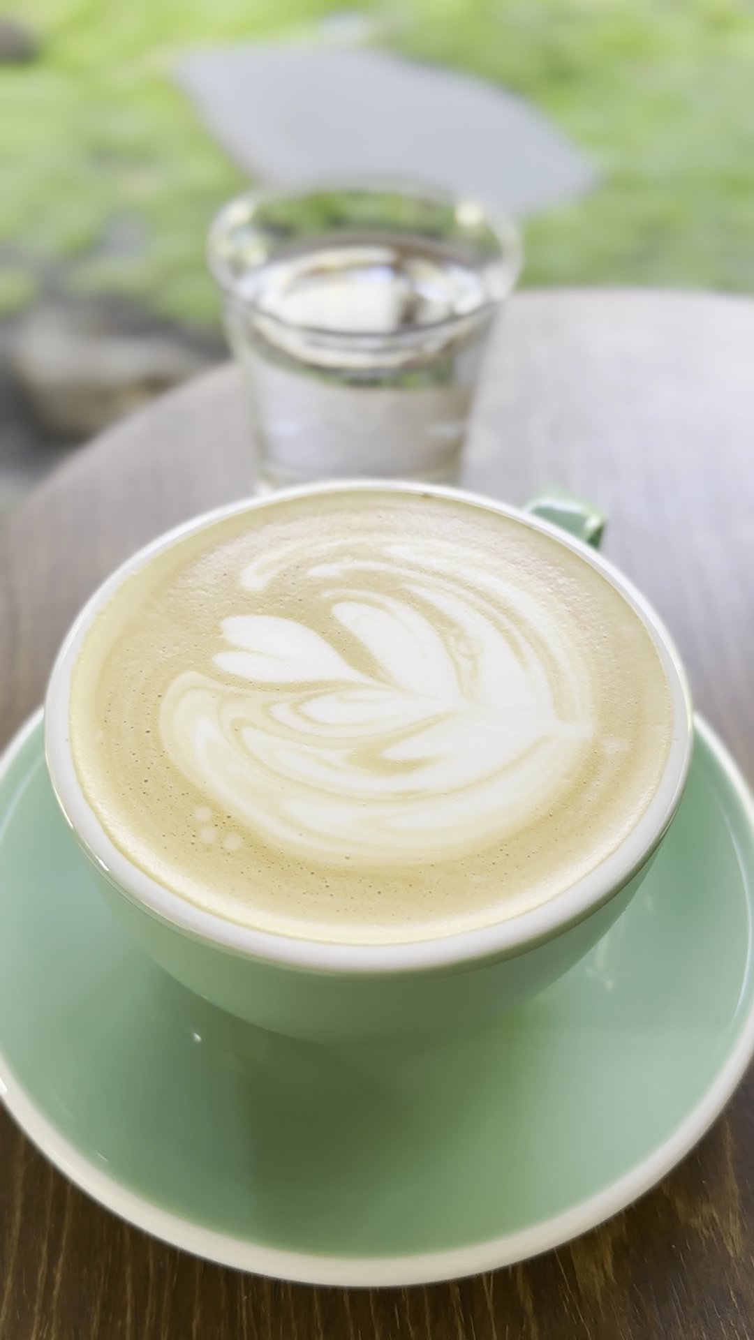 Latte with Leaf Art