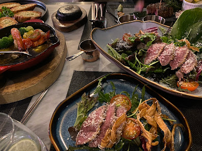 Plated Meat and Vegetable Dish