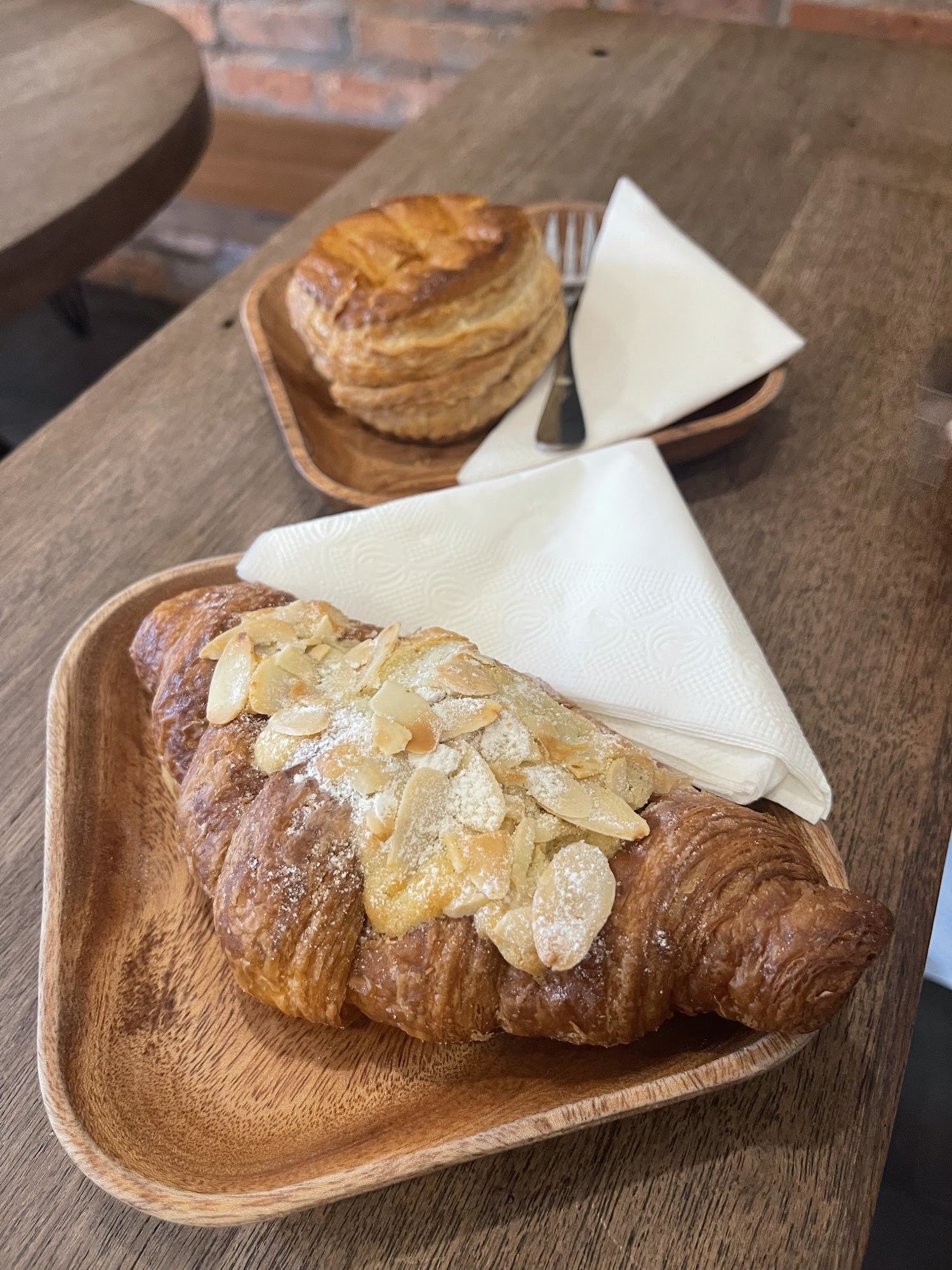 Croissant with Almond Topping