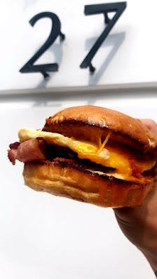 Burger with Fried Egg and Ham