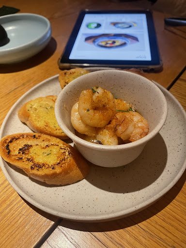 Shrimp and Garlic Bread Appetizer